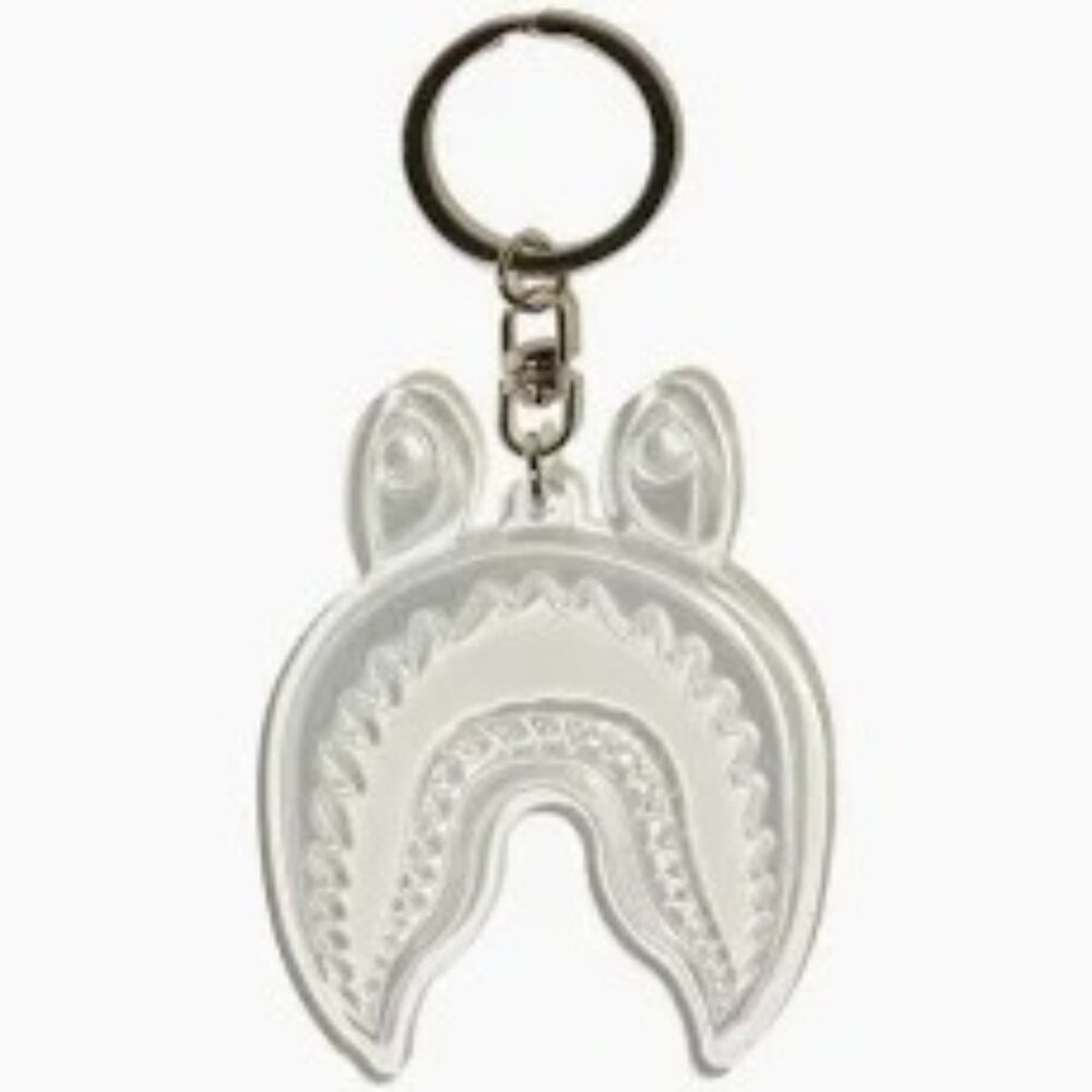 BAPE A Bathing Ape Shark Reflective Keychain New